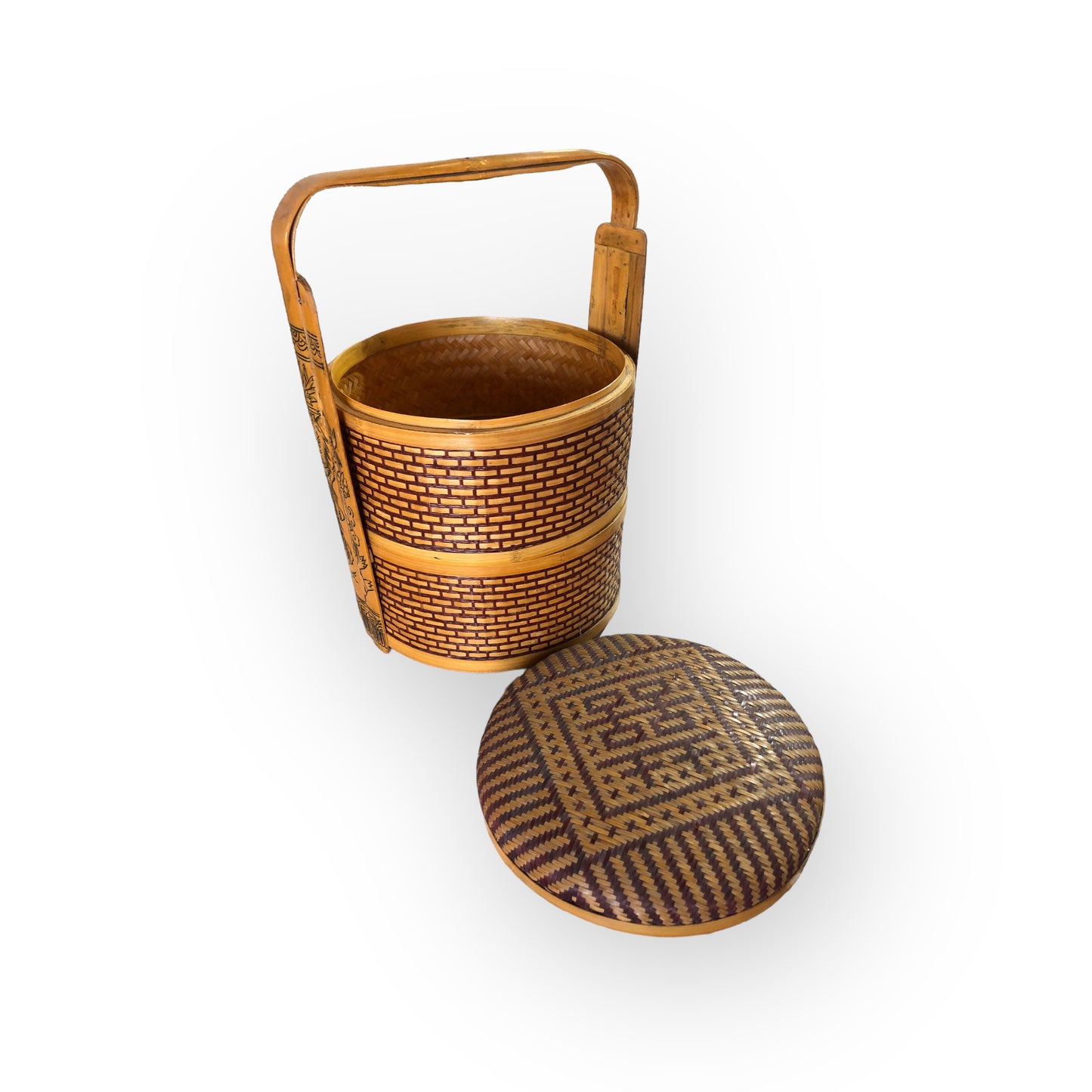 Traditional Chinese Bamboo Carrying Basket