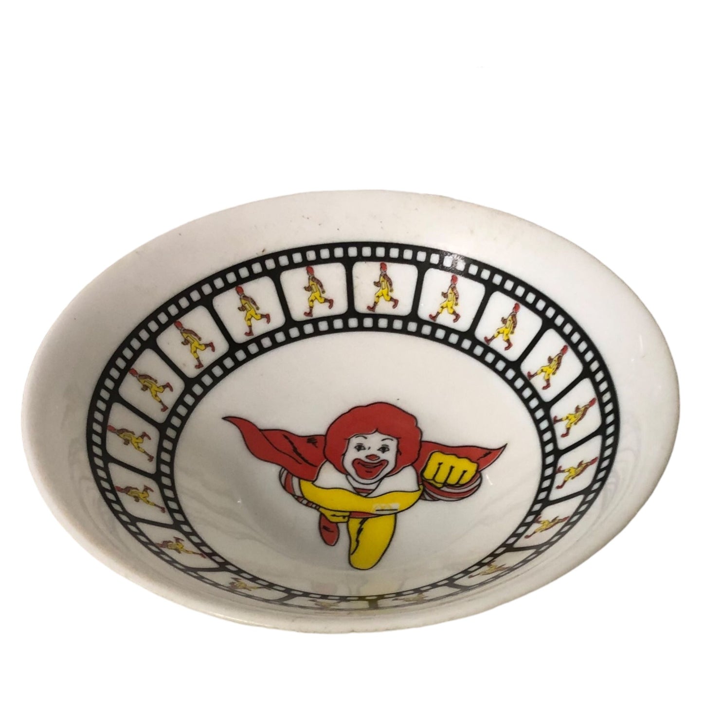 Ronald McDonald White Breakfast Mug, Bowl and small plate - Complete Vintage Set
